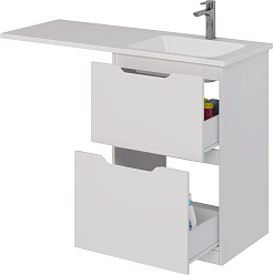 Dreja Тумба под раковину Bona 60 белая – фотография-9