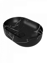 Teymi Накладная мебельная раковина Solli 48 artceramic мрамор чёрный матовый T50387 – фотография-5