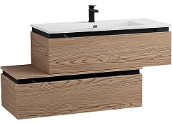 Cezares Тумба с раковиной Slider 100 с 2 ящиками дуб тангент – фотография-1