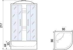 River Душевая кабина AMUR 90/46 МТ – фотография-13