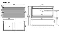 Sancos Тумба с раковиной Folk 100 grey soft раковина Grace 101 CN7013 – фотография-6