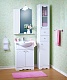 Бриклаер Мебель для ванной Лючия 60 белая, шкафчик – фотография-16
