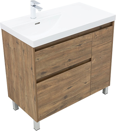 Aquanet Тумба с раковиной Nova Lite 2.0 90 L дуб рустикальный – картинка-5