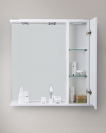 BelBagno Зеркало-шкаф MARINO-SPC-800/750-1A-BL-P-R Bianco Lucido – фотография-2