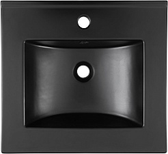 Aquanet Мебельная раковина Flat 50 черная матовая – фотография-3