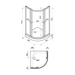Triton Душевой уголок Грэй 90/90 Щ0000066464 – фотография-3