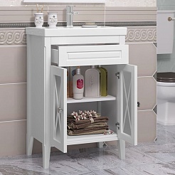 Opadiris Тумба под раковину Палермо 60 белая матовая – фотография-2