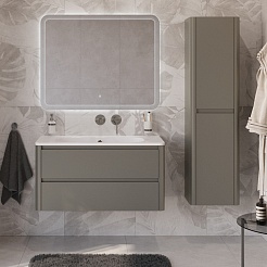 Cezares Тумба с раковиной без отверстия под смеситель Relax 100 подвесная сатин – фотография-14