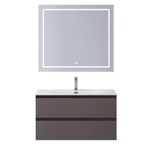 BelBagno Тумба под раковину Kraft 90 подвесная Темно-Серый матовый – фотография-12