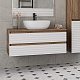 Brevita Мебель для ванной Dakota 100 подвесная дуб галифакс олово/белая – картинка-17