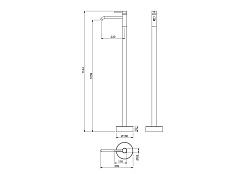 Aquatek Напольный смеситель для раковины Европа AQ1309MB матовый черный – фотография-5