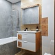 Бриклаер Мебель для ванной Форест 80 подвесная белый/дуб золотой – картинка-18