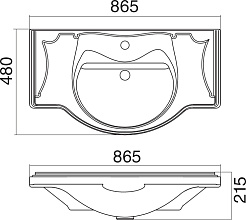 Opadiris Тумба с раковиной Тибет 85 с декоративной решеткой, слоновая кость – фотография-6
