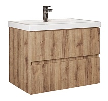 Onika Тумба с раковиной Дарон 80 подвесная дуб крафт золотой