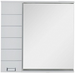 Aquanet Зеркальный шкаф "Доминика 90" R белый – фотография-2