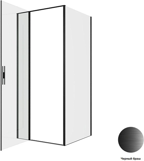 Allen Brau Душевой уголок Priority 90x90 3.31027.BBA/3.31045.BBA чёрный браш – фотография-2