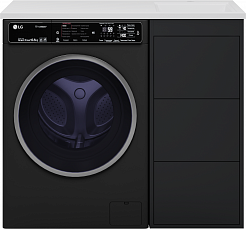 Brevita Тумба с раковиной Grafit 100 R под стиральную машину графит – фотография-1