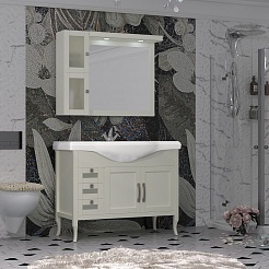 Opadiris Зеркало для ванной Мираж 80 слоновая кость – фотография-5