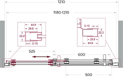 BelBagno Душевая дверь в нишу Marino MARINO-2-BF-1-120-C-CR 120x195 профиль хром стекло прозрачное – фотография-9