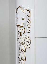 Misty Мебель для ванной Bianco 90 белая, сусальное золото – фотография-3