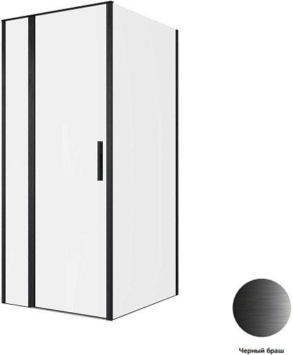 Allen Brau Душевой уголок Priority 90x100 3.31027.BBA/3.31048.BBA чёрный браш – картинка-5