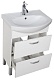 Aquanet Тумба с раковиной "Алькона 60" белая (2 ящика) – фотография-10