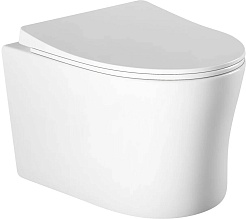 Aquatek Унитаз подвесной Ника AQ2009-00 в комплекте с инсталляцией Standard INS-0000012 с клавишей смыва KDI-0000016 хром и крепления KKI-0000002 – фотография-3