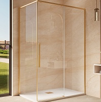 Vincea Душевой уголок Ultima 120x90 VSR-7UL9012CLG профиль брашированное золото стекло прозрачное