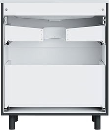 Vivon Тумба под раковину Ostin 70 напольная черная матовая – фотография-4