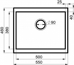 Milacio Мойка кухонная Leon 55 Cuarzo белая – фотография-6