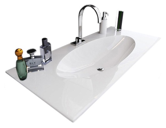 Clarberg Мебель для ванной "Due Amanti 100" черный, ручки хром – картинка-9