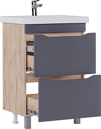 Vigo Тумба с раковиной Wave 600-0-2 дуб золотой – фотография-2