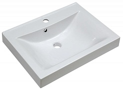 Misty Тумба с раковиной Джулия QVATRO 60 прямая черная – фотография-2