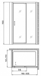 Gemy Душевой уголок Sunny Bay S28191A-A100 – фотография-3