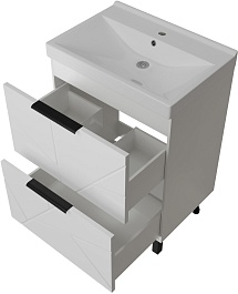 Mixline Тумба с раковиной Гранд 60 белая – фотография-2