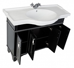 Aquanet Мебель для ванной Валенса 110 черный краколет/серебро (180450) – фотография-4