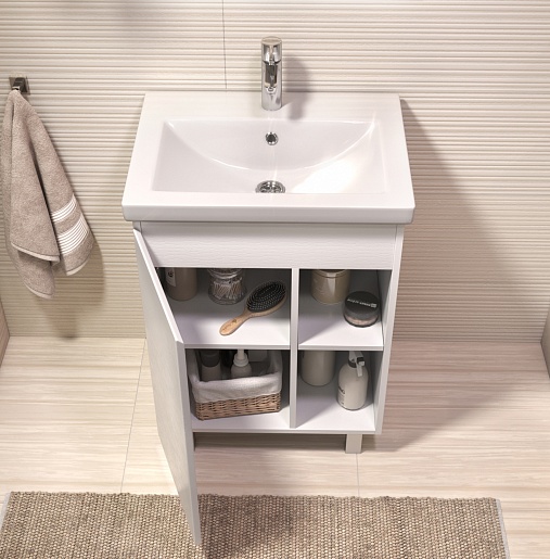 Vigo Тумба под раковину Milos 600-1-0 белая матовая – фотография-4