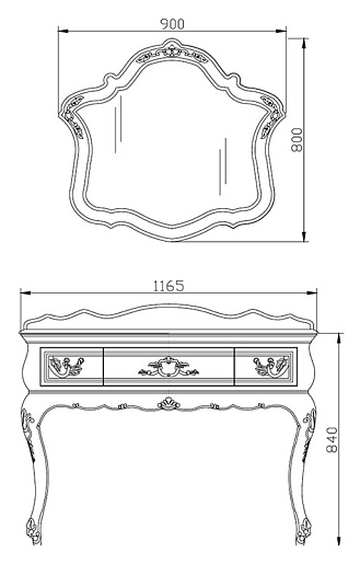 Demax Мебель для ванной "Флоренция 120" antique amario (173287) – картинка-15