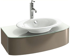 Jacob Delafon Тумба с раковиной Presquile 85 титан – фотография-1