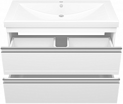 Misty Тумба с раковиной Ингрид 90 подвесная белая – фотография-3