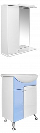 Mixline Мебель для ванной Посейдон 55 L голубая – фотография-1