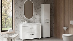 Velvex Тумба под раковину Orlando 100 белая матовая – фотография-4