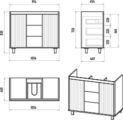Brevita Мебель для ванной Risacca Pistachio 100 фисташковый – фотография-14
