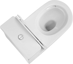 Azario Унитаз-моноблок Nimbus AZ-6080-AP безободковый с бачком с сиденьем микролифт белый – фотография-7