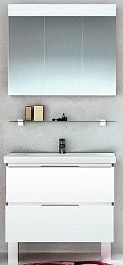 De Aqua Мебель для ванной Ариетта 90, зеркало-шкаф Эколь – фотография-1