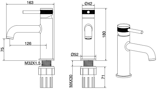 Allen Brau Смеситель для раковины Priority 5.31001-BN никель браш – картинка-9