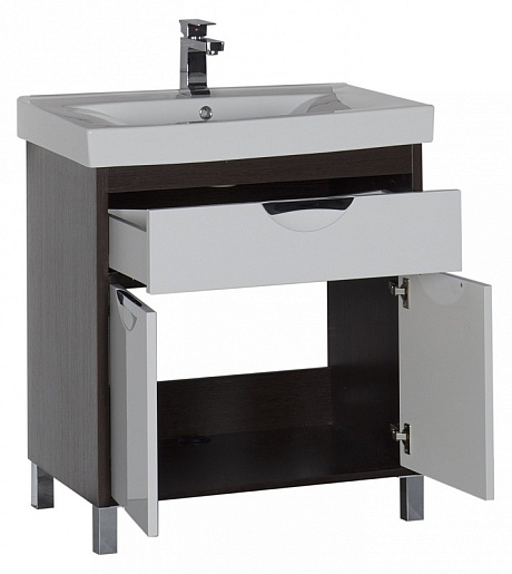 Aquanet Тумба с раковиной "Гретта 75" венге – фотография-4