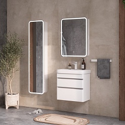 Equil Тумба с раковиной Soldi 70 2 ящика подвесная белый софт – фотография-8