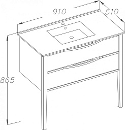  Мебель для ванной Риголетто 90 белый/орех – фотография-6