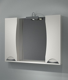Какса-а Зеркальный шкаф Каприз 105 белый – фотография-2